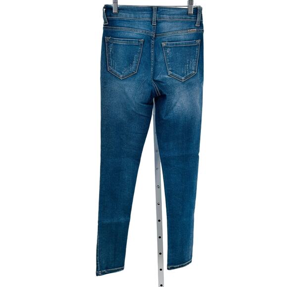 KanCan Estilo Blue Denim Stretch Mid Rise Skinny Leg Stretch Y2K Jeans W3/25 - Picture 3 of 13
